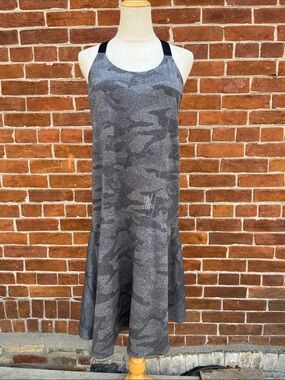 Agnes B Sport Gray Camouflage Athletic Tank Dress
